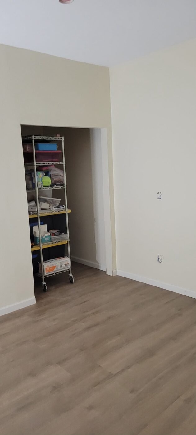 Finished room with new flooring